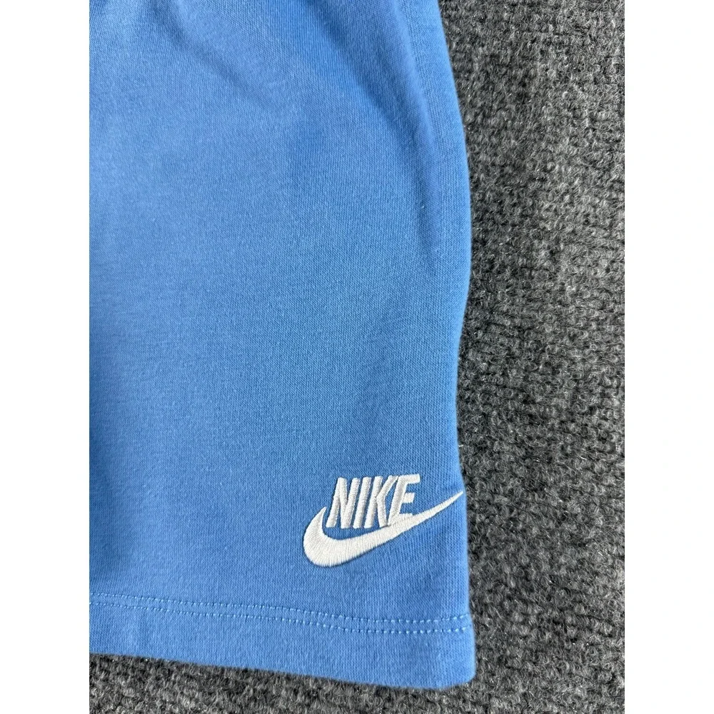 Nike Boys Light Blue Sportswear Jersey Shorts Size 7 6-7 YRS Logo Athletic